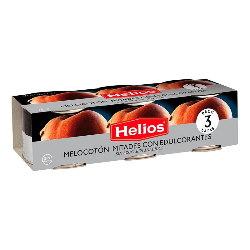 MELOCOTÓN MITADES SIN AZÚCARES AÑADIDOS TRIPACK (3X185gr.)